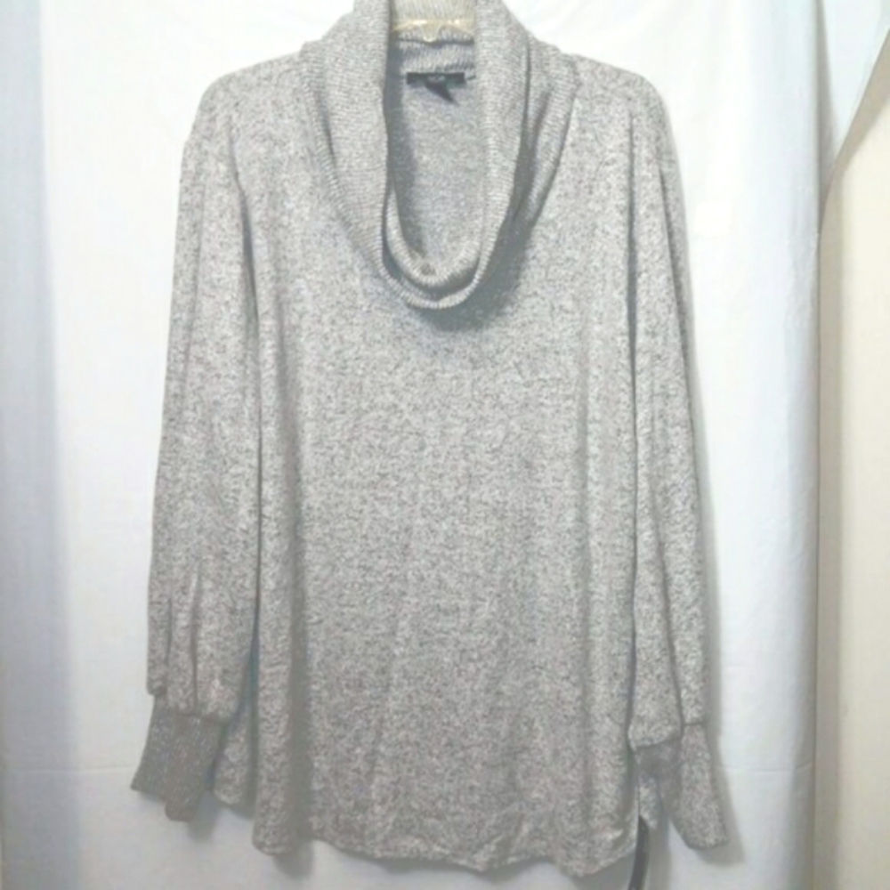AGB PLUS SIZE LIGHTWEIGHT COWL NECK SWEATER TOP